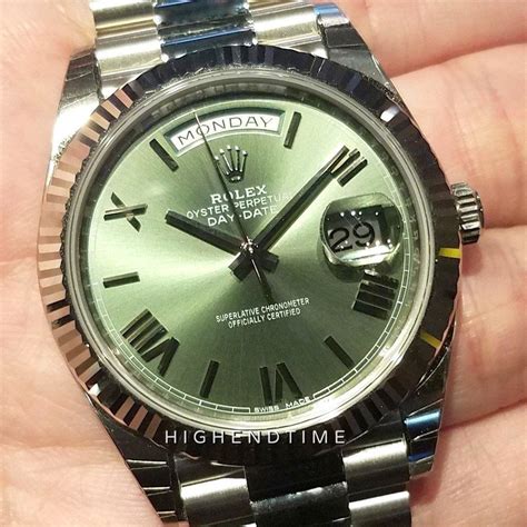 rolex president olive dial